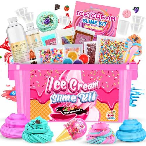 Adeokay Gör Det Själv Set För Slime, Present Till Flickor 6 7 8 9 10 11 12 år Slimeset För Flickor 6-12 år Presentidéer Fluffig Slime Saker För Flickor 6-12 år Födelsedagspresent Till Flickor