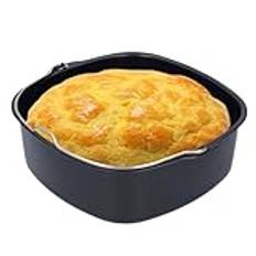 Tissting varmluftsfritös bakform för HD9925 HD9860 HD9905/01 Airfryer tillbehör, 18 cm kvadratisk järn luft fryer kakform luftfritös kakpanna kakfat ersättning