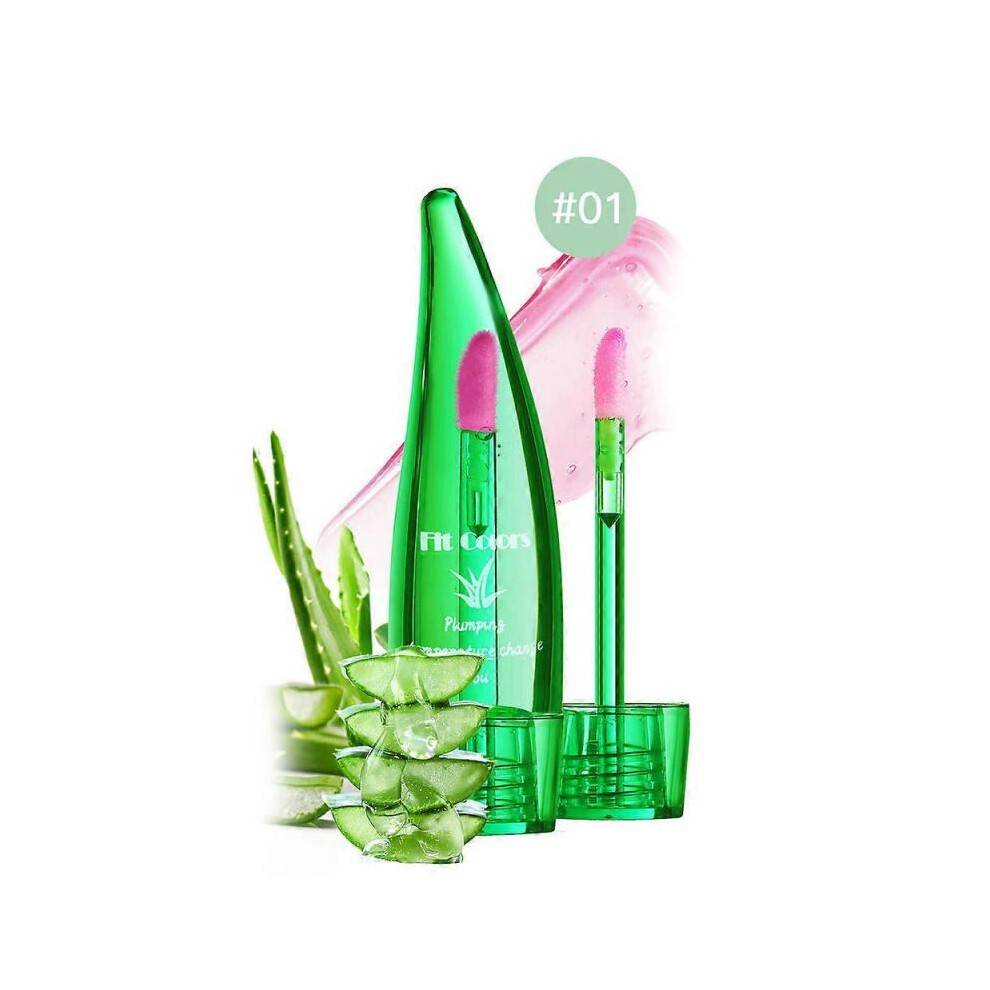 (2 pcs, 01) Aloe Vera Lip Gloss Chili Lip Oil New Warm Color Changing Lip Gloss Moisturizing Lip Glaze