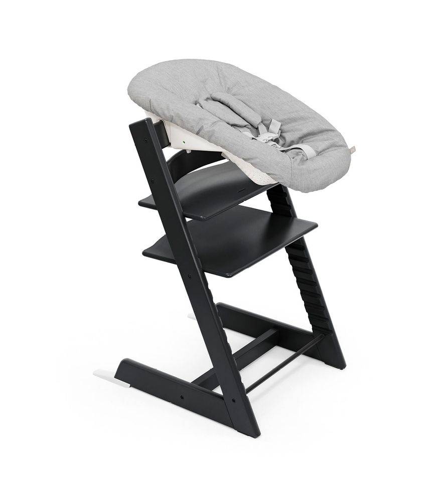 Stokke® Tripp Trapp Hochstuhl Black inkl. Babyset & Newborn Set Anthracite
