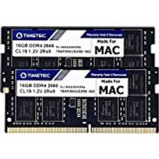 Timetec 32GB (2x16GB) DDR4 2666MHz / 2667MHz PC4-21333 / PC4-21300 Kompatibel med Apple för iMac Mid 2020 / Mid. 2019 iMac (19.1) 27-tums med Retina 5K Late 2018 Mac Mini (8.1)