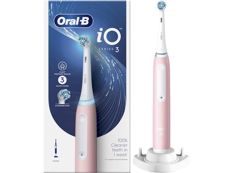 Oral-B iO Series 3 Elektrisk tandbørste Blush Pink --> På lager, levering hos dig 31-07-2026
