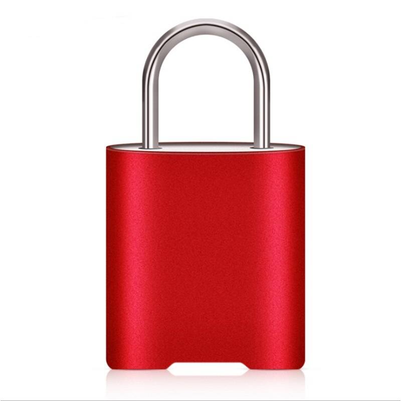 Smart fingeravtryck elektroniskt hänglås-smart bluetooth-anslutning, applikationsstöd, usb-laddningssäkert bärbart lås, vattentätt