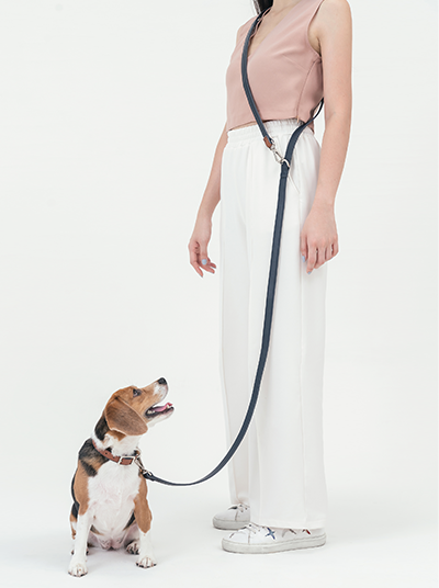 Navy Blue Multi-Function Dog Leash | 5-Way Hands-Free Waterproof | PEHOM