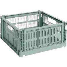 Hay Colour Crate, Square, Medium - W:29,5cm x L:29,5cm H:15cm Korgar Från Magasin - Sage Green (W:29,5cm x L:29,5cm x H:15cm)