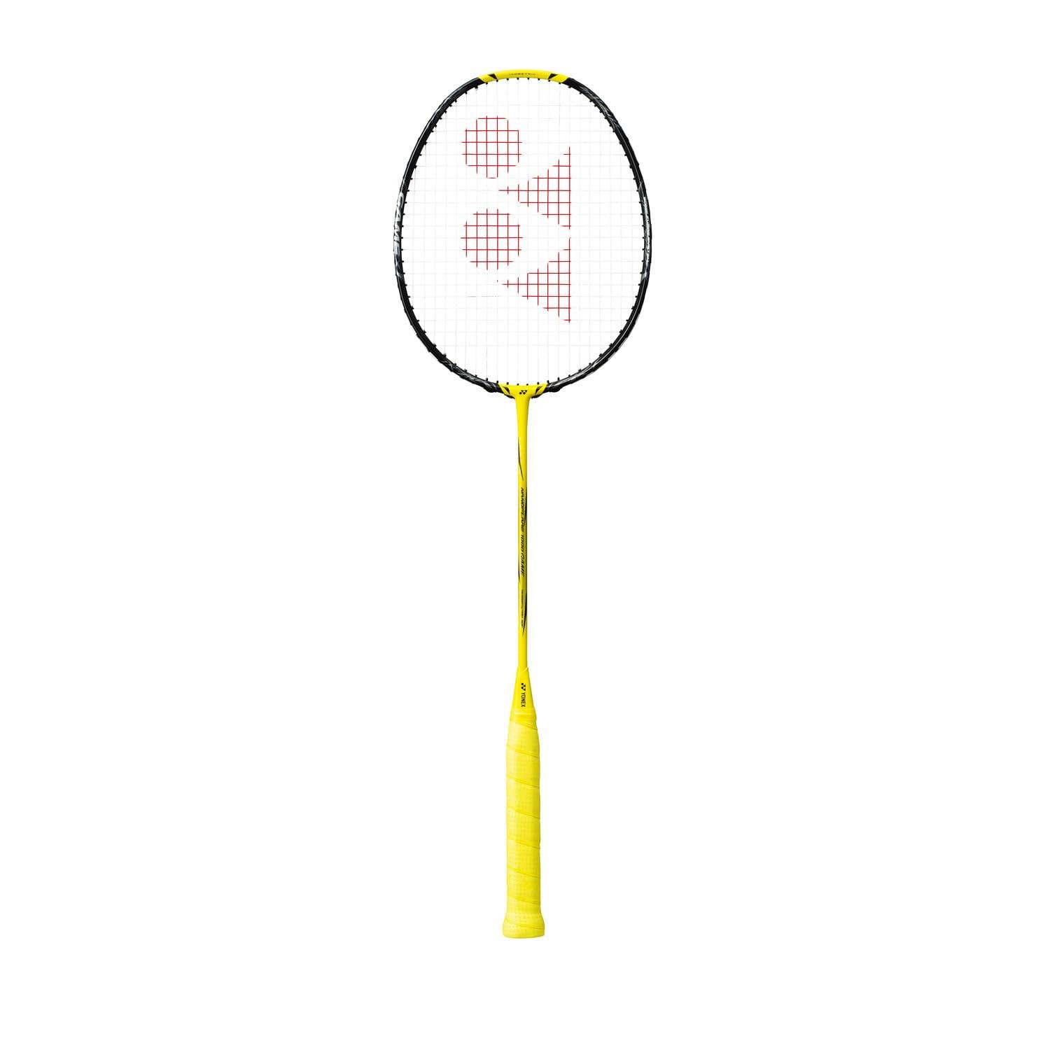 YONEX Nanoflare 1000 Game Badminton Racket with Lightning Yellow 4U5 NF1000G Case, (824)
