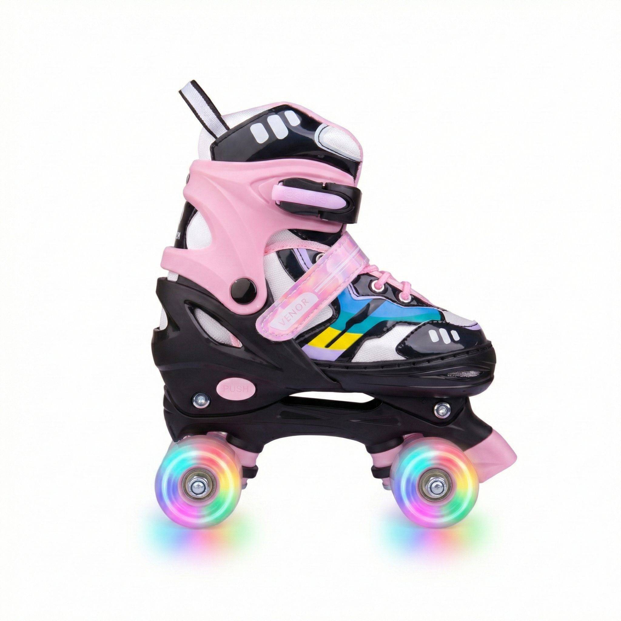 VENOR Ignite LED Side-By-Side Rulleskøjter - Black/Pink, Black/Pink / 38-41EU