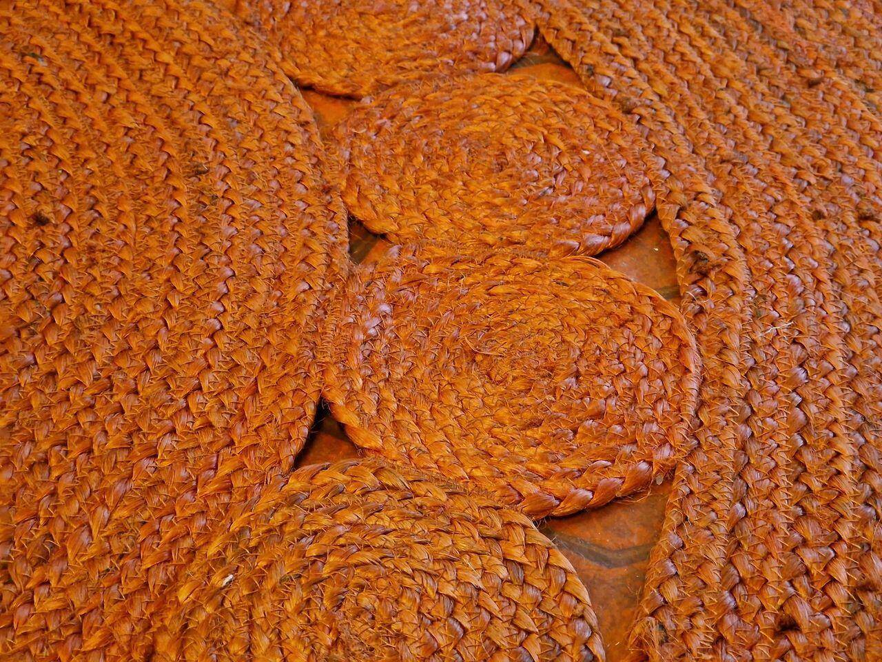 Novita Jute Rund Tæppe Ø180 cm - RUST.