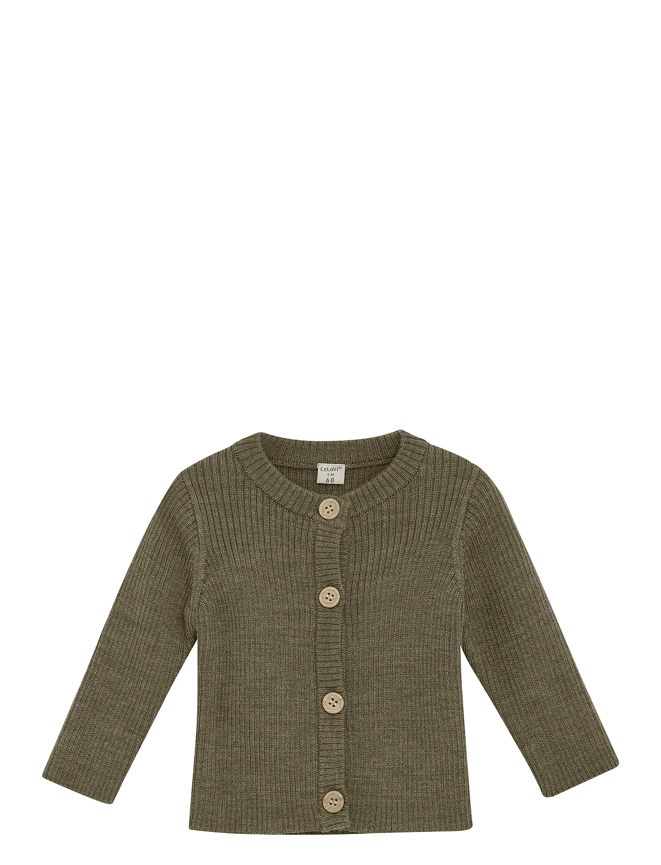 CeLaVi Cardigan - Knitted - Khaki green - 80