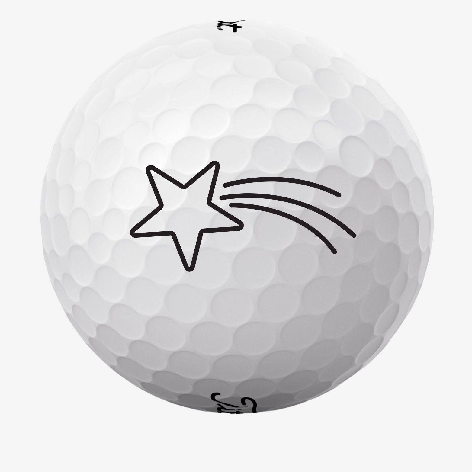 Golfbolde med stjerneskud