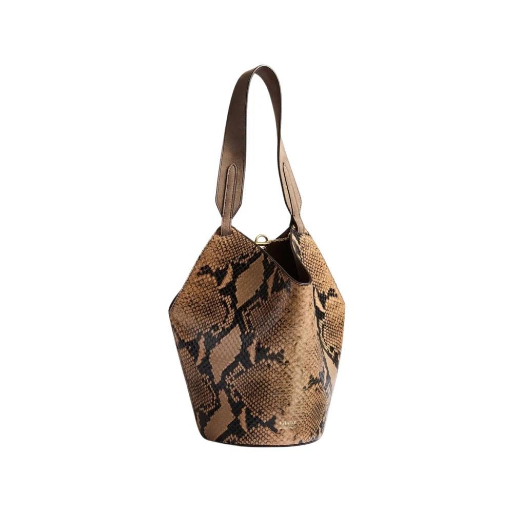 Khaite Mini Lotus Skuldertaske - Tasker - Dame - Beige - ONE SIZE - Uld