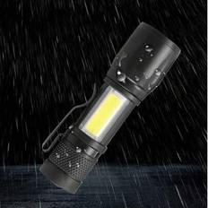 1 st. laddningsbar ficklampa med starkt ljus, 3 lägen, LED-utomhus-USB-arbetslampa, mini-liten ficklampa, justerbar, campinglampa - Svart (Multi-size)