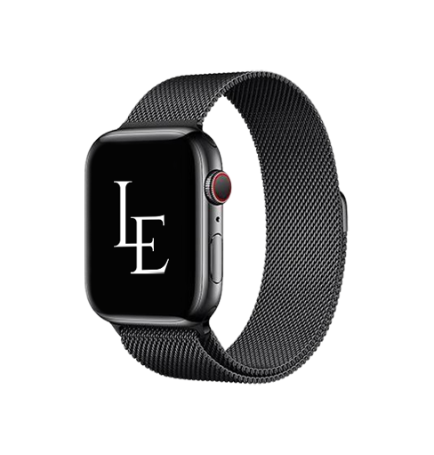 Apple Watch 42-44mm - Milanese Rustfri Rem - Sort