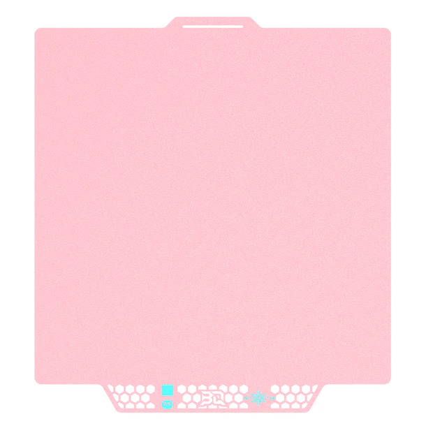 BIQU - Panda Buildplate - CryoGrip Pro - Glacier (Fine Texture) Pink - P2S, X1/P1/A1 Series - 258x275mm