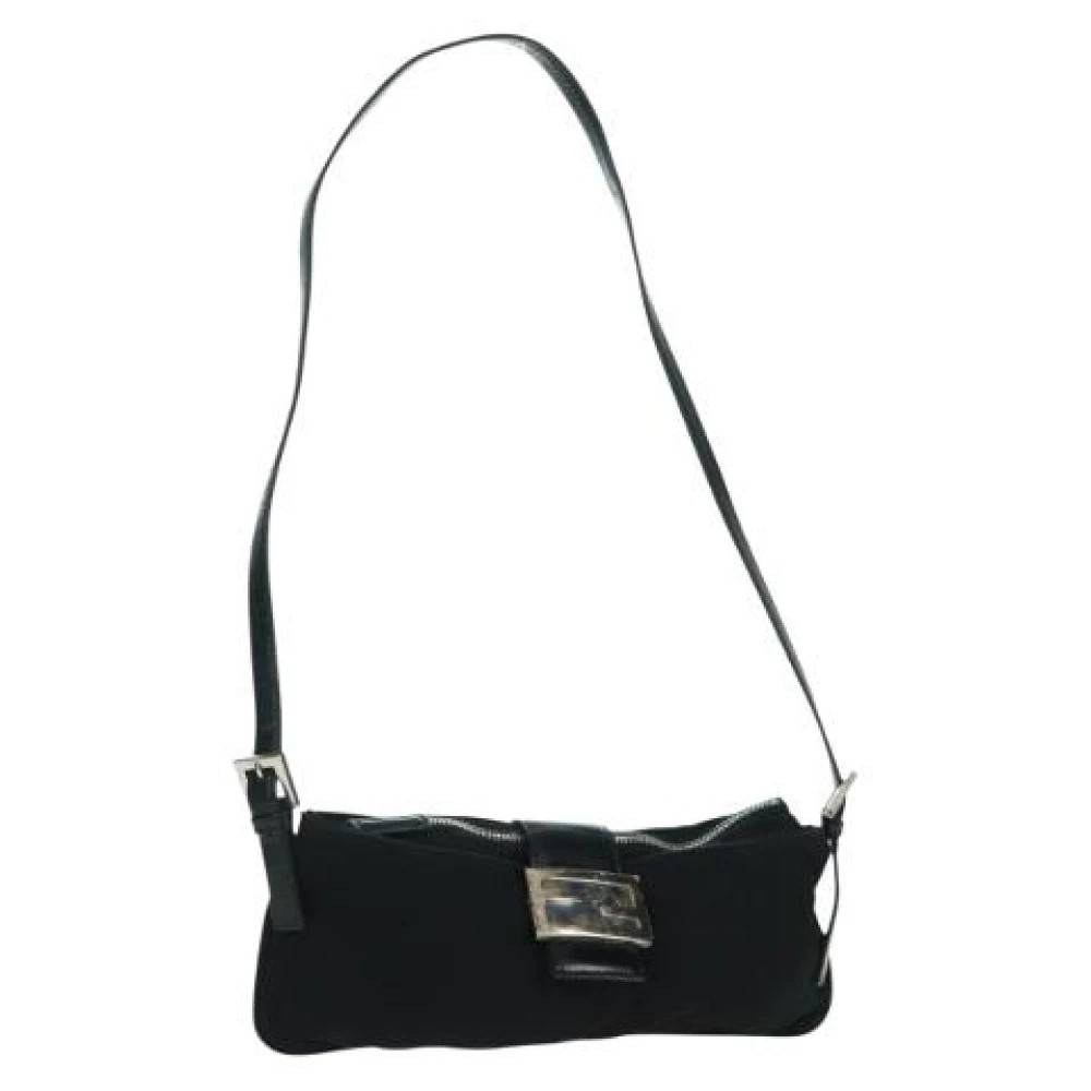 Fendi Vintage Pre-owned Vintage Skuldertaske - Vintage - Dame - Sort - ONE SIZE - Uld