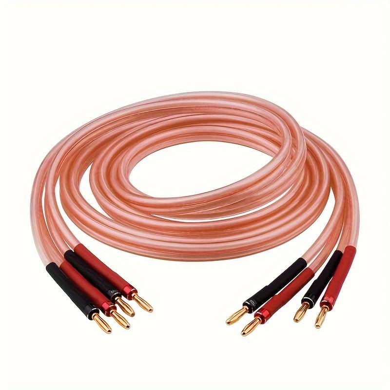 Oxygen-free Copper Ofc Audio Hifi Speaker Cable Banana Plug To Banana Plug Speaker Cable Center Audio Speaker Cable