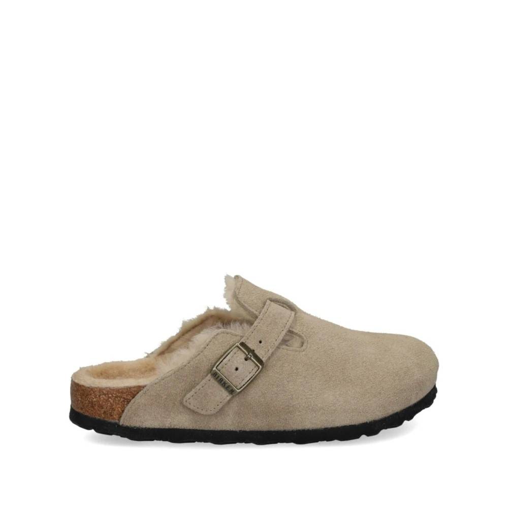 Birkenstock Taupe Boston Mules - Sko - Herre - Beige - 39 EU - Suede