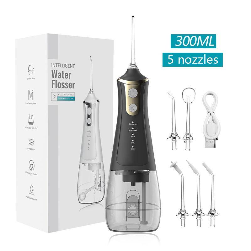 Intelligent Four-speed Tooth Flusher, Household Tooth Beauty Instrument, Portable Tooth Washer with DIY Mode Oral Care Water Floss