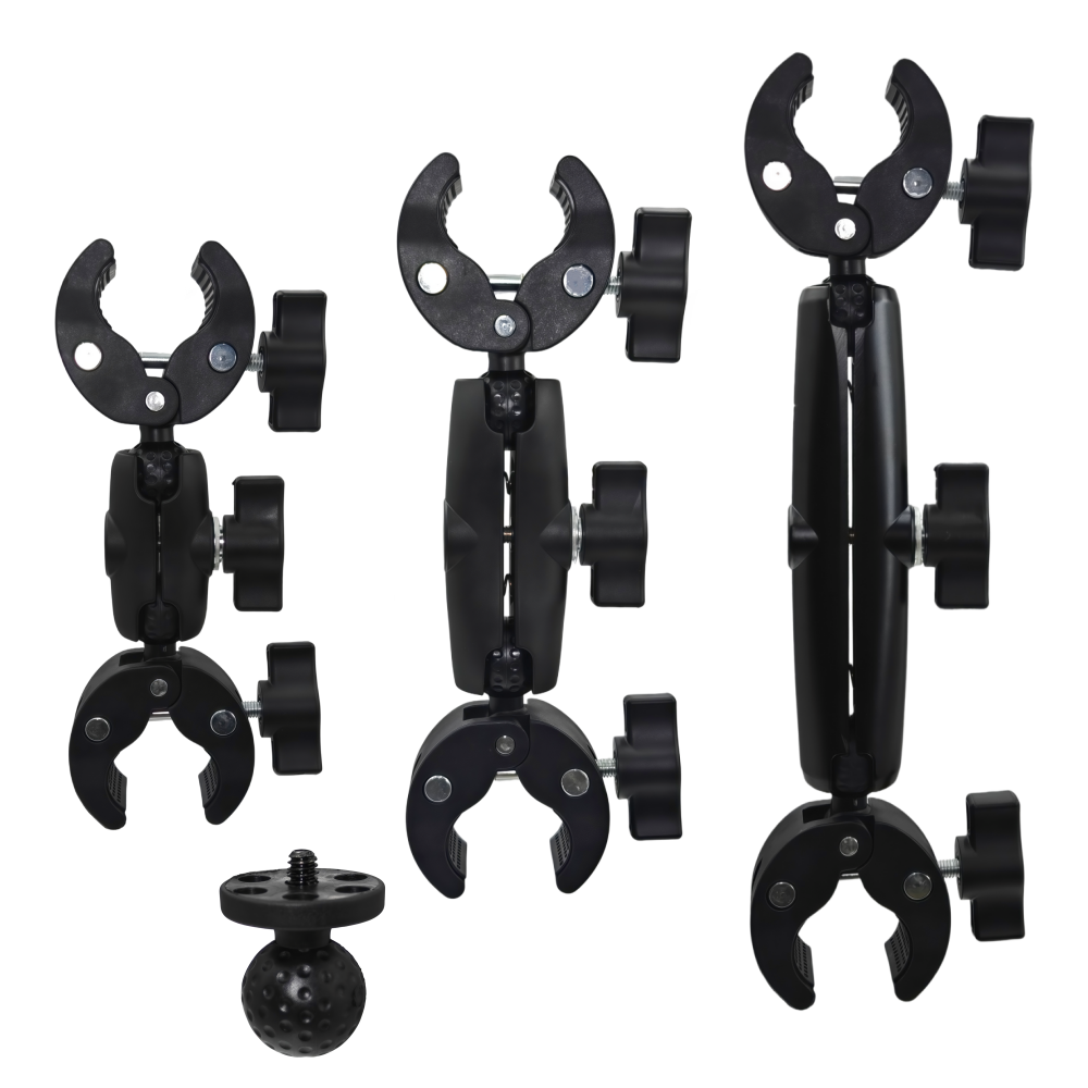 Double Head Clamp Kit For Insta360 X5 X4 X3 Motorcycle Bicycle Double Clip Bracket for GoPro 13 12 Action Camera Accessories
