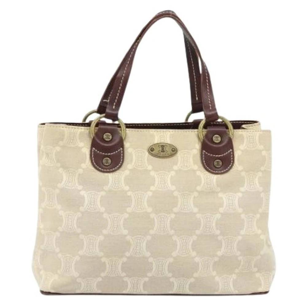 Celine Vintage Pre-owned Canvas Håndtaske - Vintage - Dame - Beige - ONE SIZE - Tyl