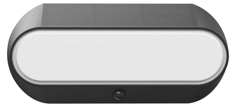 Lavida solar væglampe LED IP54 sort 12 cm