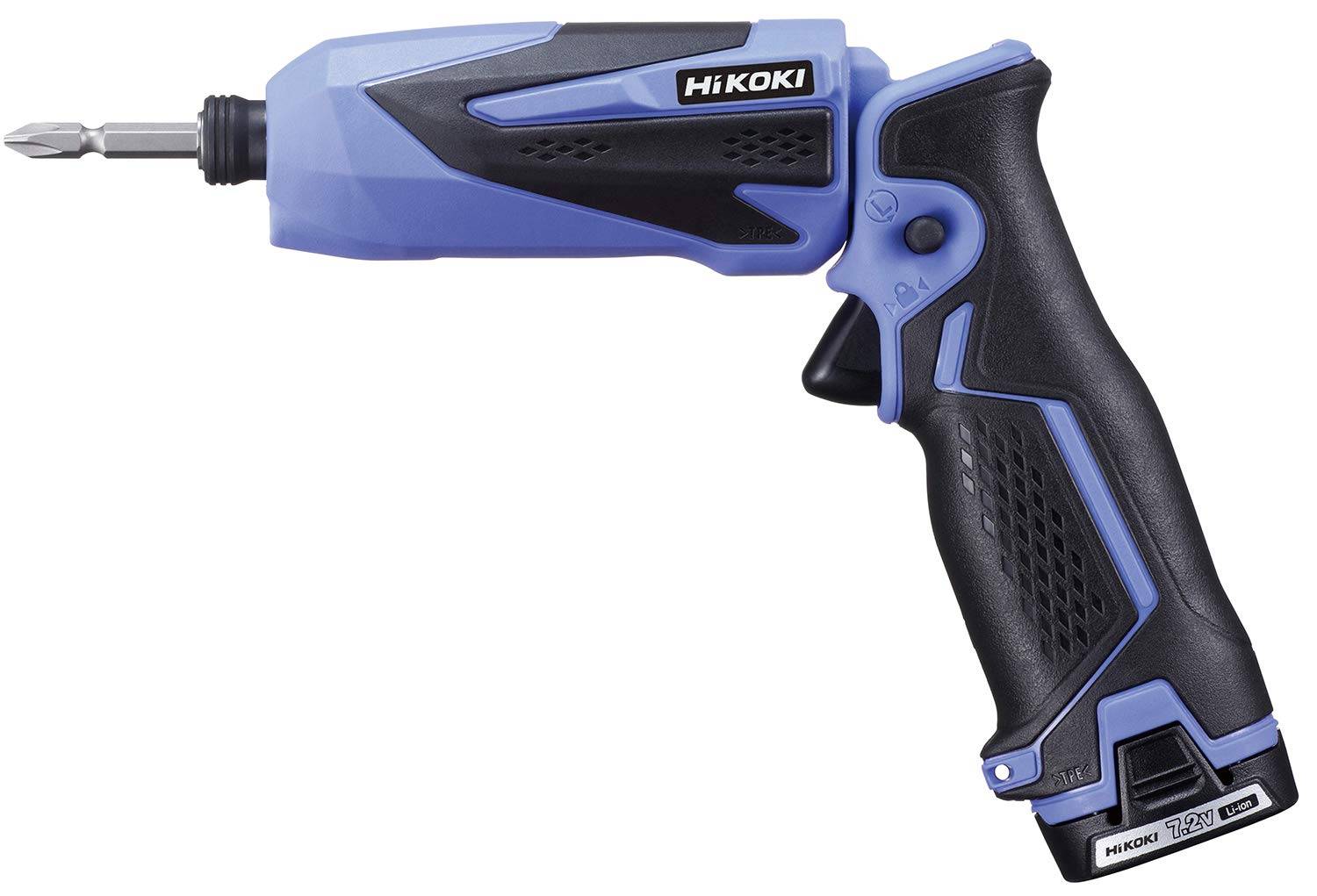 HiKOKI Batteridriven Slagskruvdragare Uppladdningsbart Litiumjonbatteri Snabbfodral Medföljer 7,2V 1,5Ah Batteri, Laddare, FWH7DL(LCSK) blå