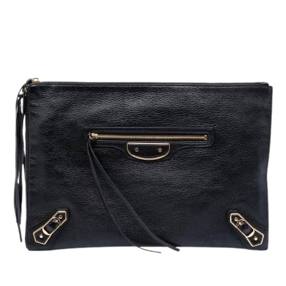 Balenciaga Vintage Pre-owned Vintage Clutch - Vintage - Dame - Sort - ONE SIZE - Læder