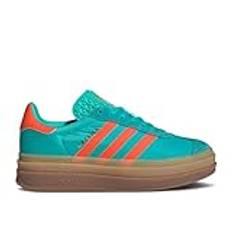 adidas Gazelle Bold W, träningsskor för kvinnor, Mint Rush Orange, 9 US