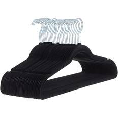 Velour Bøjler, Sort, Pakke med 30