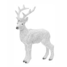 Juldekoration: Ren 14 cm - Vit