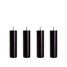 Dux Dux runda sängben svart bets, 20/5,5 cm, 4-pack
