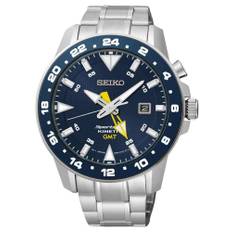 Seiko Sportura Kinetic Stainless Steel Blue Dial Men’s Watch SUN017P1