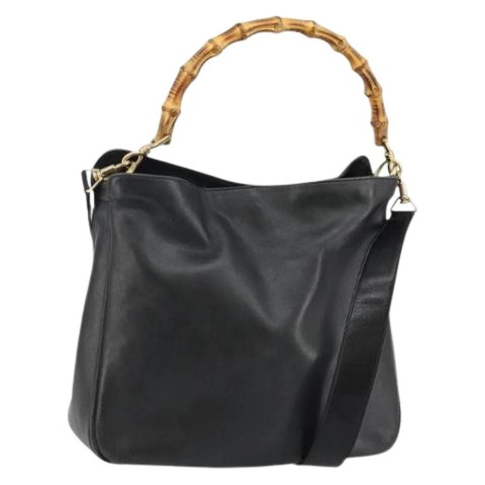 Gucci Vintage Pre-owned Vintage Læder Håndtaske - Vintage - Dame - Sort - ONE SIZE - Læder