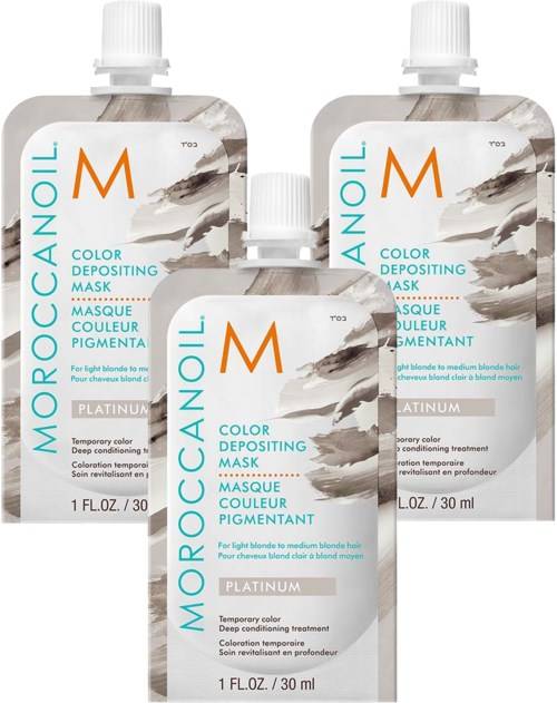 Moroccanoil Color Depositing Mask Platinum 30 ml x 3