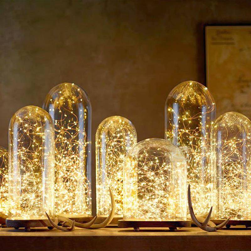 2m 3m 5m 50 led glödlampssnöre med flaskpropp för glas hantverk flaska fe valentines bröllop dekoration lamp fest - Varm vit