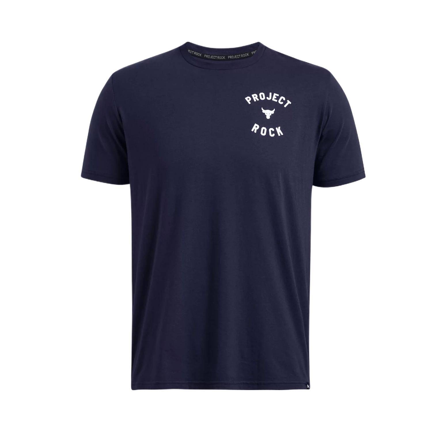 Under Armour PROJECT ROCK T-shirt Herr Marinblå 1386878-410 cm