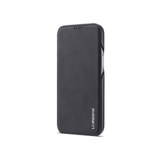 iPhone 13 Mini - LC.IMEEKE™ Læder Flip Cover M. Kortholder - Sort