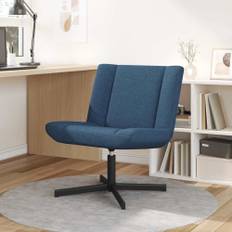 loungefåtölj Blå Tyg Medium Ergonomisk Loungefåtölj