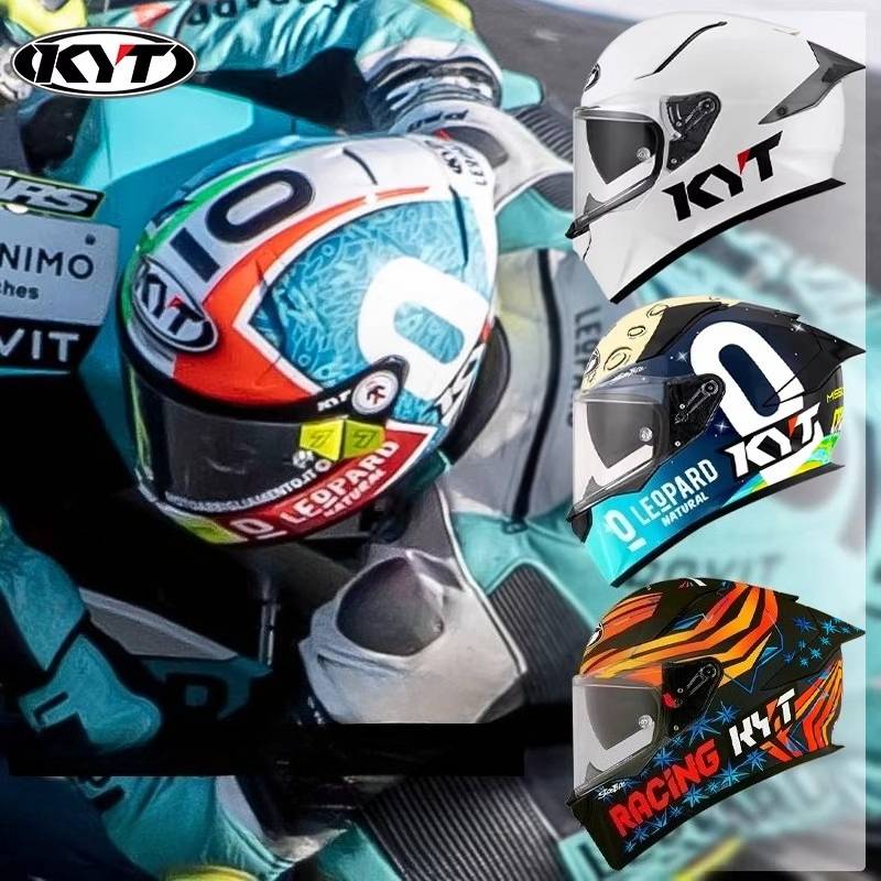 KYT R2R Motorcycle Helmet Road Racing Double Visor Helmets DOT ECE2206 Casco KYT Double D Visor Lock for Honda 500RR Capacete