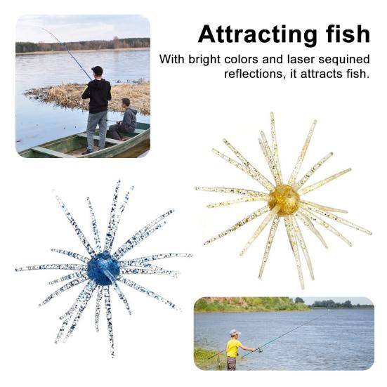 1/2 st 9 cm/2,8 g 11 cm/8,7 g Mjuk Sjöborrebeten med Simmande Kjolar TPE Flytande Konstgjort Bete Saltvatten Sötvatten Abborre Öring Gärs Fiske