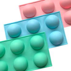 Silikonform Halvklot Kupol 7 cm - Rosa