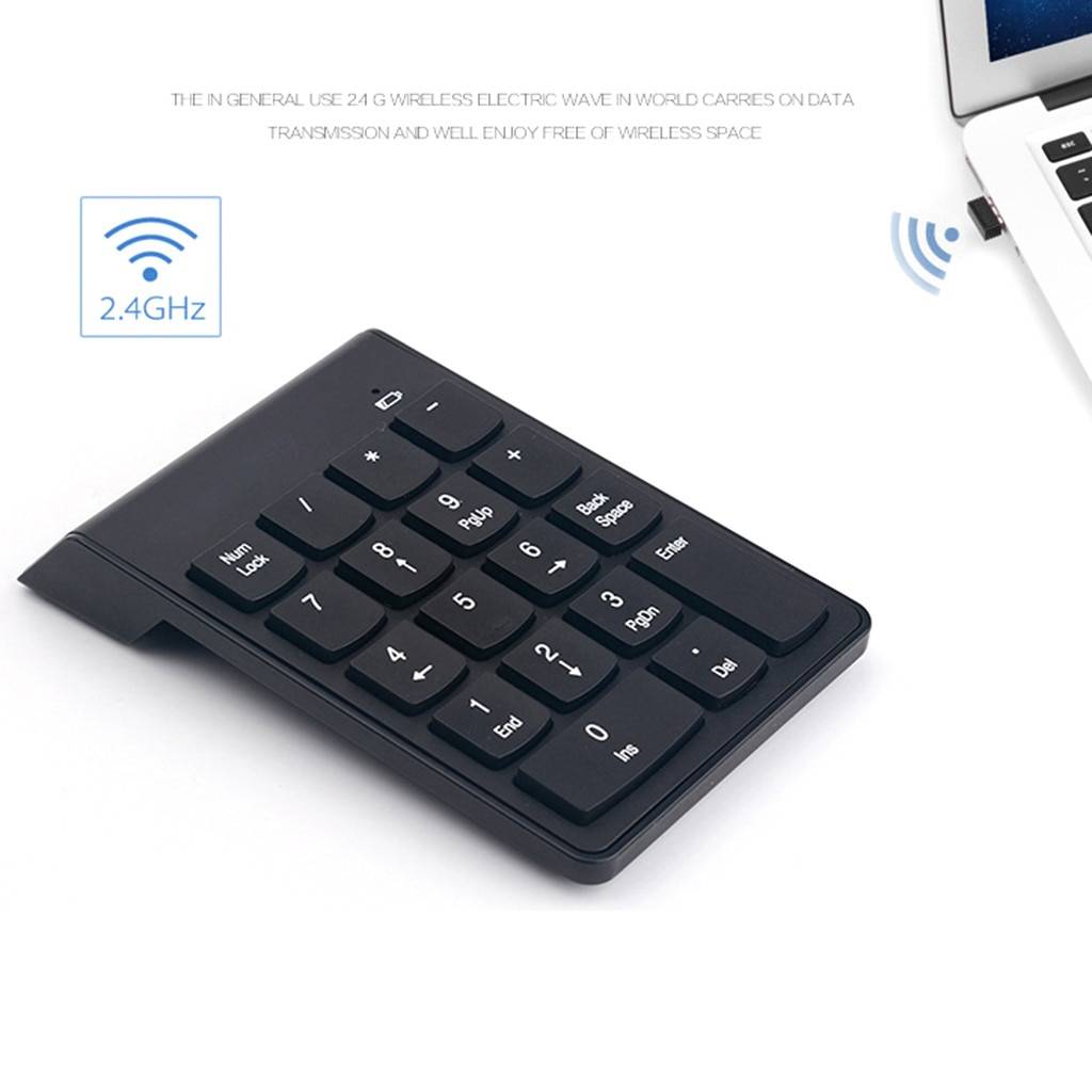 Trådlös 2.4g mini usb 18 tangenter numerisk tangentbord numerisk tangentbord tangentbord för laptop digital special litet tangentbord dator kringutrustning
