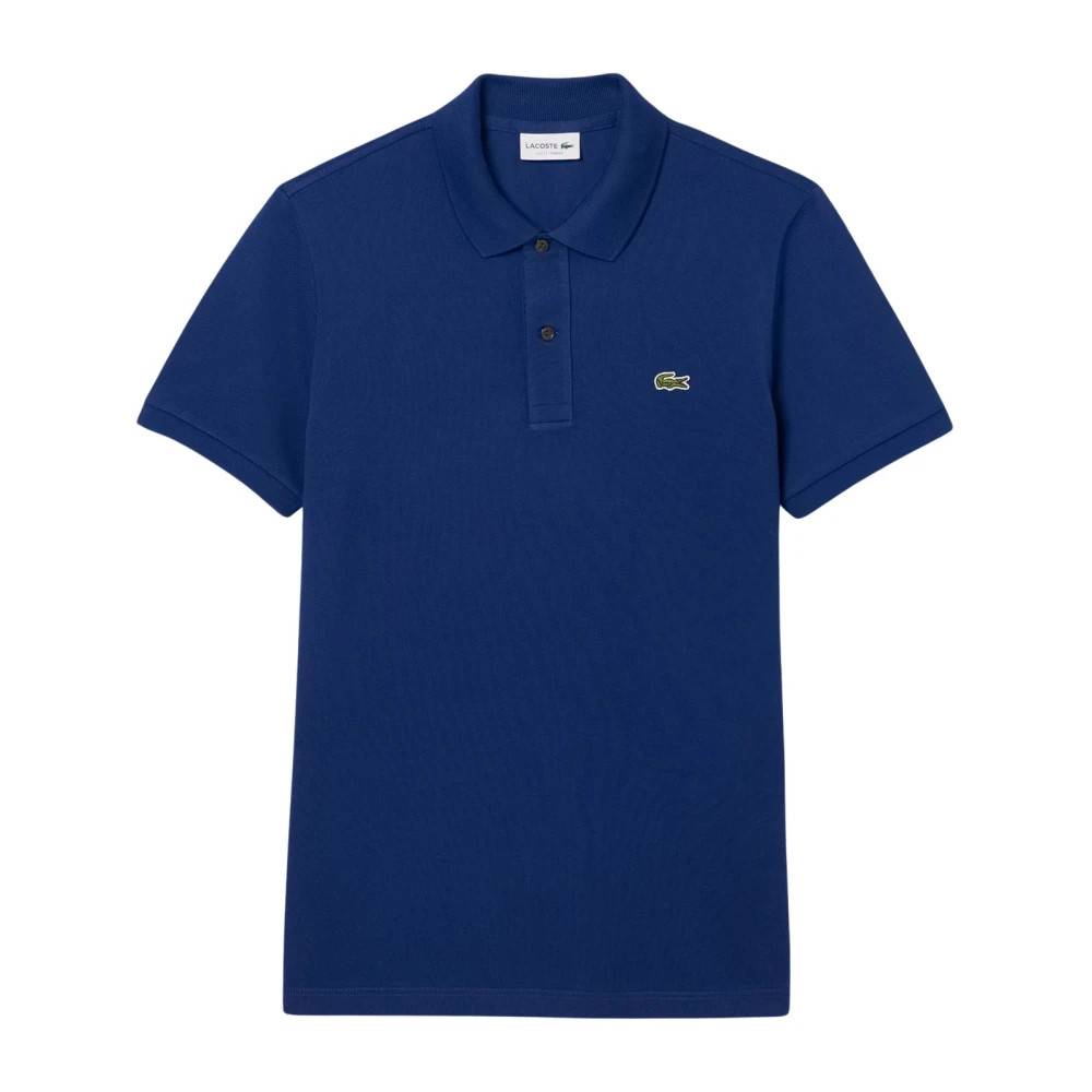 Lacoste Polo Slim Fit i Petit Piqué - Toppe - Herre - Blå - S -