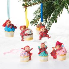 Bäbistomte med cupcake 3-pack - Blå/turkos/brun glasyr