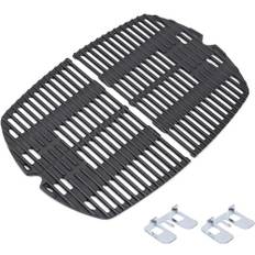 Denmay 7645 27,3 x 38,9 cm Gusseisen Grillroste Zubehör für Weber Q200, Q220, Q2000, Q2200 Series Gasgrill, Grillteile Grillroste Ersatzteile for Weber 7645 7583 65811 69935, 2 Stück