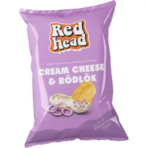 Redhead Chips Cream Cheese & Rödlök 150g