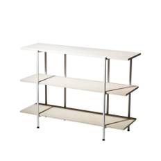 SMD Design Lilly avlastningsbord ask vitpigment, vitlackerad stålställning, 120 cm - Beige