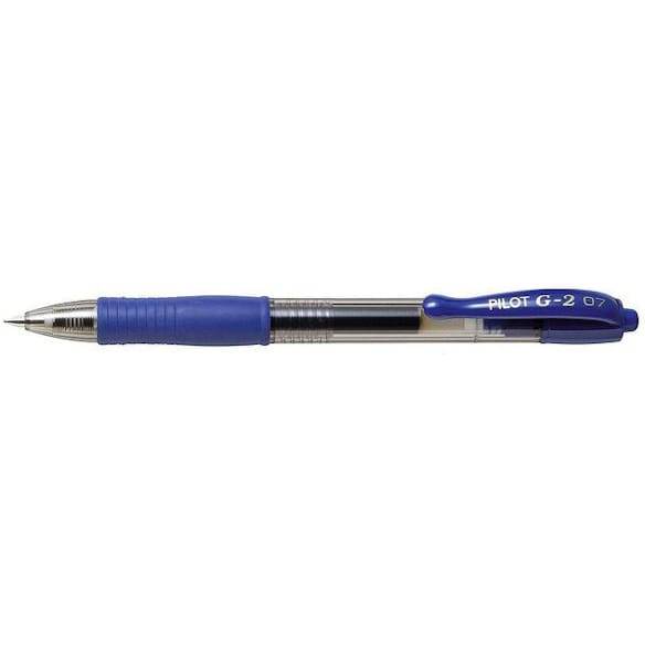 Gelkulpenna PILOT G-2 Medium Blå, 0.7mm, dokumentäkta 12st