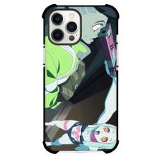 Cyberpunk Edgerunners Rebecca Case For iPhone Samsung Galaxy Pixel OnePlus Vivo Xiaomi Asus Sony Motorola Nokia - Rebecca Pointing the Gun on David's Head Top View