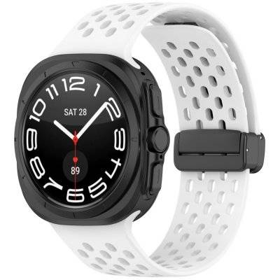 Silikonarmband Sport Samsung Galaxy Watch Ultra 47mm Vit